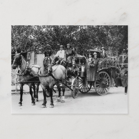 1911年ウェナチェ消防署 ポストカード (正面)