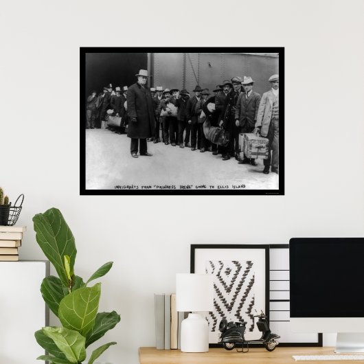 1911年エリス島へ渡航した移民 ポスター (ホームオフィス)