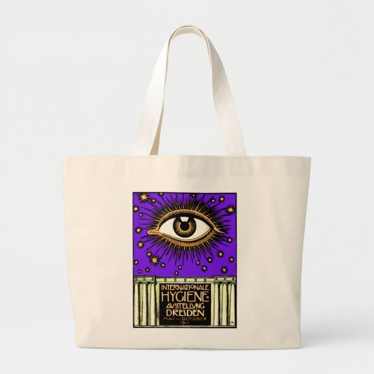 1911年国際的衛生会議ドレスデン ラージトートバッグ (正面)