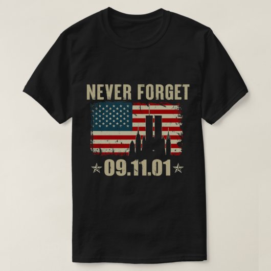 1911年忘れ米国国旗の愛国的なメンバー Tシャツ (デザイン正面)
