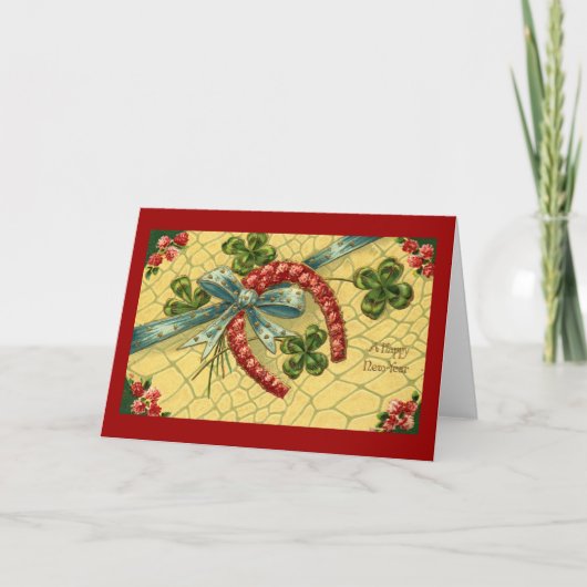 1911年新年おめでとうヴィンテージ シーズンカード (正面)