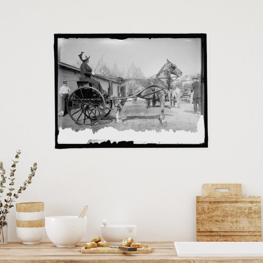 1911年頃の馬写真 ポスター (キッチン)