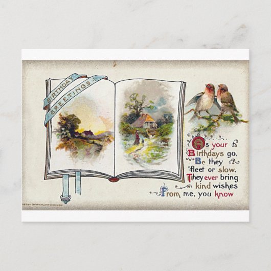 1911年5月14日消印　誕生日ポストカード ポストカード (正面)