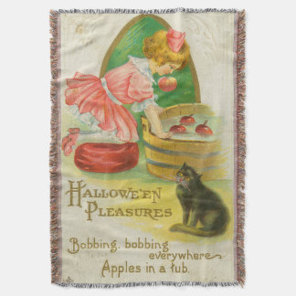 1911年 ビンテージ ハロウィンカード アップルボビング スローブランケット