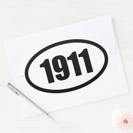 1911 楕円形シール (封筒)