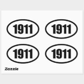 1911 楕円形シール (シート)