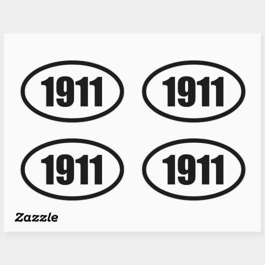 1911 楕円形シール (シート)