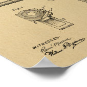 1911 Automatic Gun Patent Art Drawing Print ポスター (角)