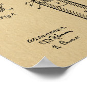 1911 Colt Browning Gun Patent Art Drawing Print ポスター (角)