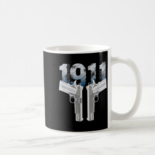1911 Handgun Pro Gun 2nd Amendment Gift コーヒーマグカップ (右)