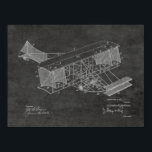1911 Vintage Airplane Patent Art Drawing Print ポスター<br><div class="desc">1911 Vintage flying machine airplane patent design drawing. US patent technical design drawing. All of our U.S. patent drawings have been restored and enhanced.
More patent prints under our "U.S. Patent Prints" section.
Please Contact Us if you need help resizing</div>