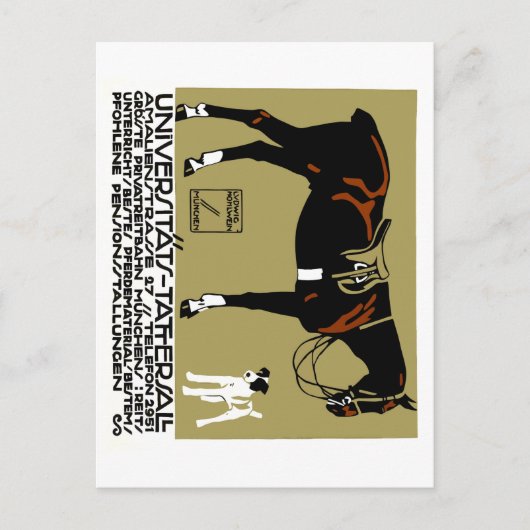 1912ルートヴィヒ・ホーヴァイン乗馬ポスターアート ポストカード (正面)