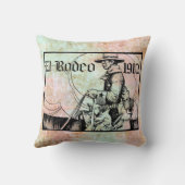 1912ロデオカウボーイカントリー西アート クッション (裏面)
