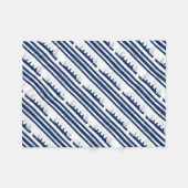 1912巨大な青い縞5 フリースブランケット (正面(横))