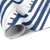 1912巨大な青い縞5 ラッピングペーパー (ロールコーナー)