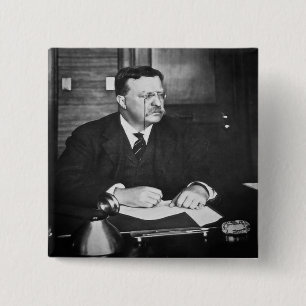 1912年に仕事のTeddy Roosevelt 缶バッジ