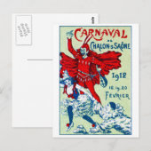 1912年のフランスのカルナバル ポストカード (正面/裏面)