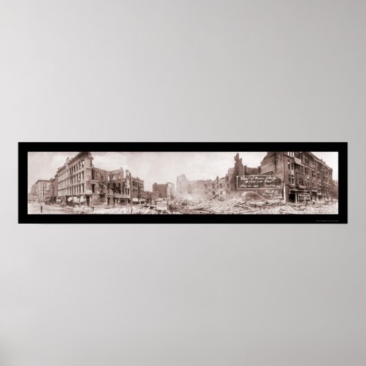 1912年のMillion Dollar Fire Houston写真 ポスター (正面)
