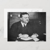 1912年のTeddy Roosevelt at Work ポストカード (正面/裏面)