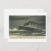 1912年はがきタイタニック号「氷山の中」 ポストカード (正面/裏面)