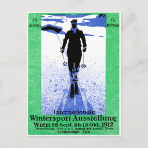 1912年ウィーン・ウィンタースポーツのポスター ポストカード