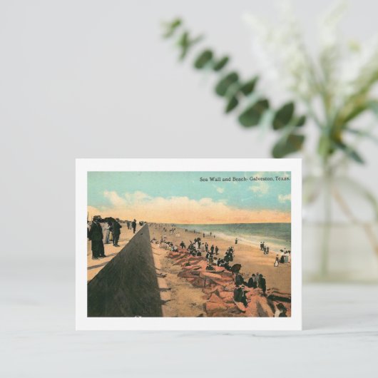 1912年ガルベストンのシーウォールテキサス州ヴィンテージ ポストカード (スタンド正面)