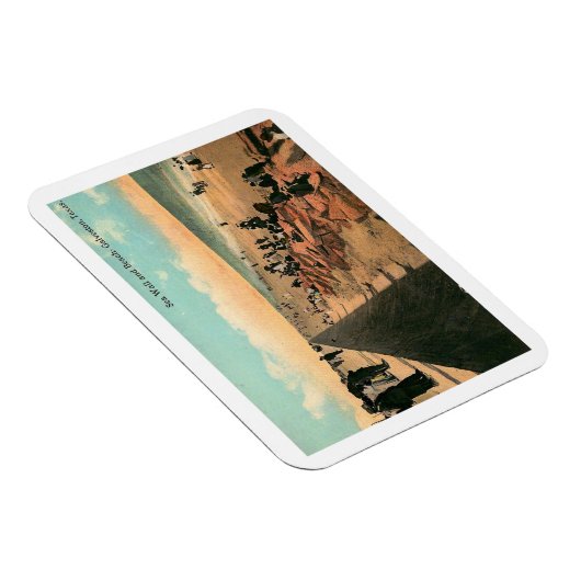 1912年ガルベストンのシーウォールテキサス州ヴィンテージ マグネット (右側)