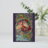 1912年サンタクロースと星天使クリスマスカード シーズンポストカード (スタンド正面)