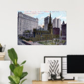 1912年ニューヨーク市トリニティーチャーチヴィンテージ ポスター (ホームオフィス)