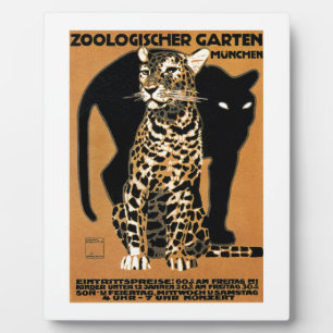 1912年ラウドヴィヒ・ホールウィン・レオパード・ミュンヘン動物園ポスター フォトプラーク