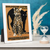 1912年ラウドヴィヒ・ホールウィン・レオパード・ミュンヘン動物園ポスター フォトプラーク (側面)