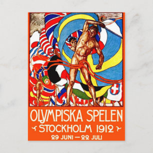 1912年夏季五輪(ヴィンテージスポーツポスター) to ポストカード