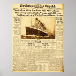 1912年氷山との衝突により沈没したタイタニック号 ポスター
