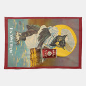 1912年頃魔法酵母フクロウとプリント キッチンタオル (横)