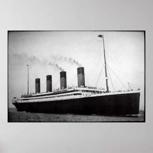 1912年4月10日タイタニックが南下から出発 ポスター (正面)