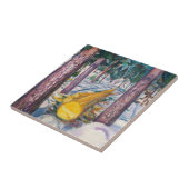 1912年 ムンクの黄色い丸太 森の壁画 タイル (側面)