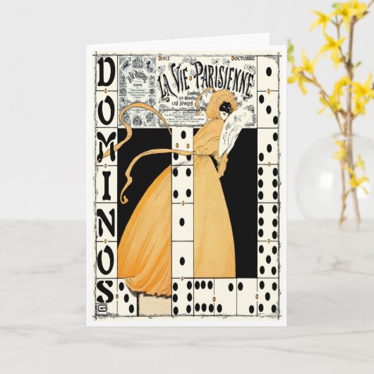 1912年! "DOMINOS~EXPECT予想外" カード (黄色い花)