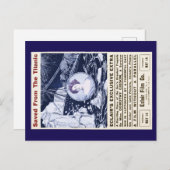 1912救年5月14日タイタニックより ポストカード (正面/裏面)