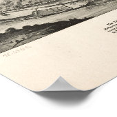 1912 Asheville, NCバードアイビューパノラママップ ポスター (角)