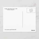 1912 Edwardianファッションコラージポストカード ポストカード (裏面)