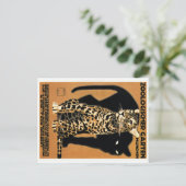 1912 Ludwig Hohlwein Leopard Munich Zoo Poster ポストカード (スタンド正面)