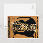 1912 Ludwig Hohlwein Leopard Munich Zoo Poster ポストカード (正面/裏面)
