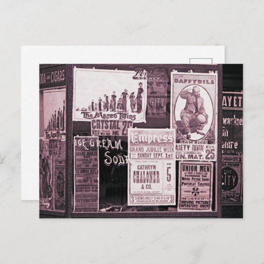 1912 Store Window Vaudeville Pro-Union Manicure ポストカード (正面/裏面)