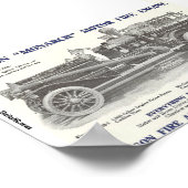 1913ロビンソン「（昆虫）オオカバマダラ、モナーク」原動機消防車ポスター ポスター (角)