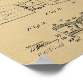 1913ヴィンテージカイロプラクティック表特許芸術プリント ポスター (角)