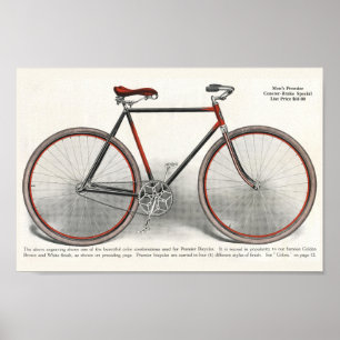 1913ヴィンテージメンズプレミア自転車広告アートポスター ポスター