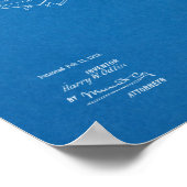 1913ヴィンテージ飛行機特許スケッチプリント ポスター (角)