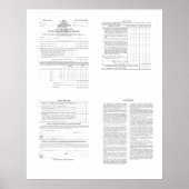 1913年からアメリカ初の所得税型枠1040 ポスター (正面)