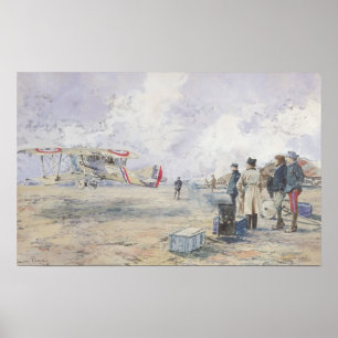 1913年に離陸した飛行機 ポスター