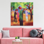 1913年のグリーンジャケットの女性 キャンバスプリント (インサイチュ (リビング))